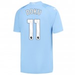 Günstige Fußballtrikots Manchester City Doku 11 Kinder Heimtrikot 2023-24 Kurzarm